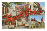 Greetings from Vieux Carre, New Orleans, Louisiana Print Greetings from Vieux Carre, New Orleans, Louisiana Print
