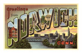 Souvenirs de Norwich, Connecticut Affiche