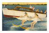 Skieuses nautiques, Daytona Beach, Floride Poster