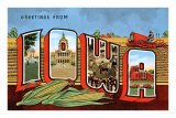Greetings from Iowa Posters