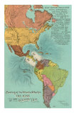 Map of the Americans, Opening of the Panama Canal Photo