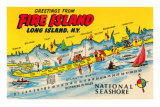 Greetings from Fire Island, Long Island, New York Posters