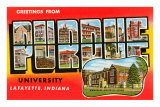 Greetings from Purdue, Indiana Prints