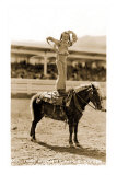 Little Cowgirl with Small Pony Posters