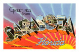 Greetings from Sarasota,  Florida Pósters
