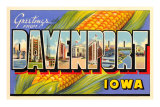 Greetings from Davenport, Iowa Prints