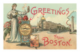 Greetings from Boston Poster