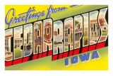 Greetings from Cedar Rapids, Iowa Poster