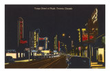 Night, Yonge Street, Toronto Poster