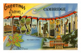 Greetings from Cambridge, Massachusetts Print