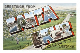 Greetings from Santa Cruz, California Posters