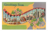 Greetings from Massachusetts Posters