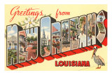Greetings from New Orleans, Louisiana Pósters
