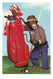 Chimp with Golf Bag - Posterler Chimp with Golf Bag - Posterler