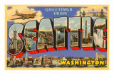 Greetings from Seattle, Washington Prints
