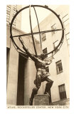 Atlas Statue, Rockefeller Center, New York City Posters