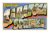 Greetings from Saratoga Springs, New York Posters