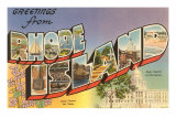 Greetings from Rhode Island Posters