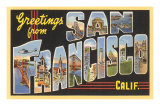 Greetings from San Francisco, California Posters