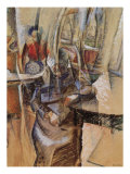 Interior with Two Female Figures Giclee Print by Umberto Boccioni