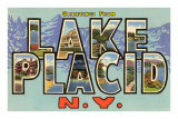 Greetings from Lake Placid, New York Prints Greetings from Lake Placid, New York Prints