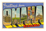 Greetings from Omaha, Nebraska Posters