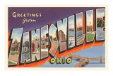 Greetings from Zanesville, Ohio Prints