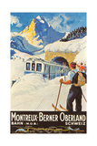 Montreux Ski Poster Photo