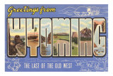 Greetings from Wyoming Prints