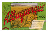 Greetings from Albuquerque, New Mexico Kunstdrucke