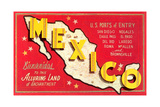 Carte du Mexique Posters