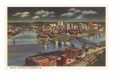 Noche sobre el Point, Pittsburgh, Pensilvania Láminas