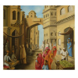 Bazaar at Midday Giclee Print by Sukhpal Grewal