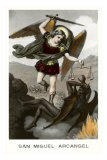 St. Michael the Archangel Fighting Dragon Poster