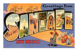 Greetings from Santa Fe, New Mexico Print