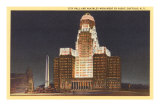 Night, City Hall, Buffalo, New York Poster