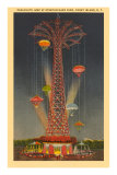 Parachute Jump Ride, Coney Island,  New York City Poster