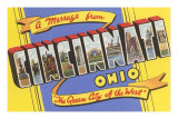 Message from Cincinnati, Ohio Posters
