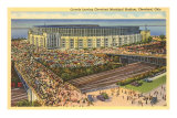 Crowds Leaving Stadium, Cleveland, Ohio Prints