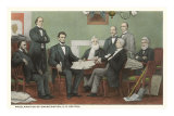 Emancipation Proclamation Signing, Lincoln and Cabinet Affiches