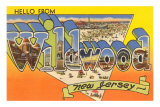 Hello from Wildwood, New Jersey Prints