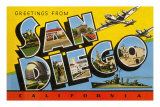 Greetings from San Diego, California Print