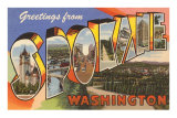 Greetings from Spokane, Washington Poster