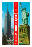 Famous Sights, Greetings from New York City Poster