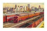 Rail Yards and Skyline, Pittsburgh, Pennsylvania Posters Rail Yards and Skyline, Pittsburgh, Pennsylvania Posters