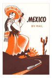 Le Mexique en train, Señorita jouant de la guitare Posters