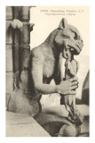 Gargoyle on Notre Dame, Paris Posters