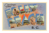 Greetings from Folly Beach, South Carolina Posters