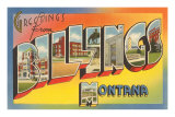 Greetings from Billings, Montana Posters