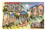Greetings from San Antonio, Texas Posters